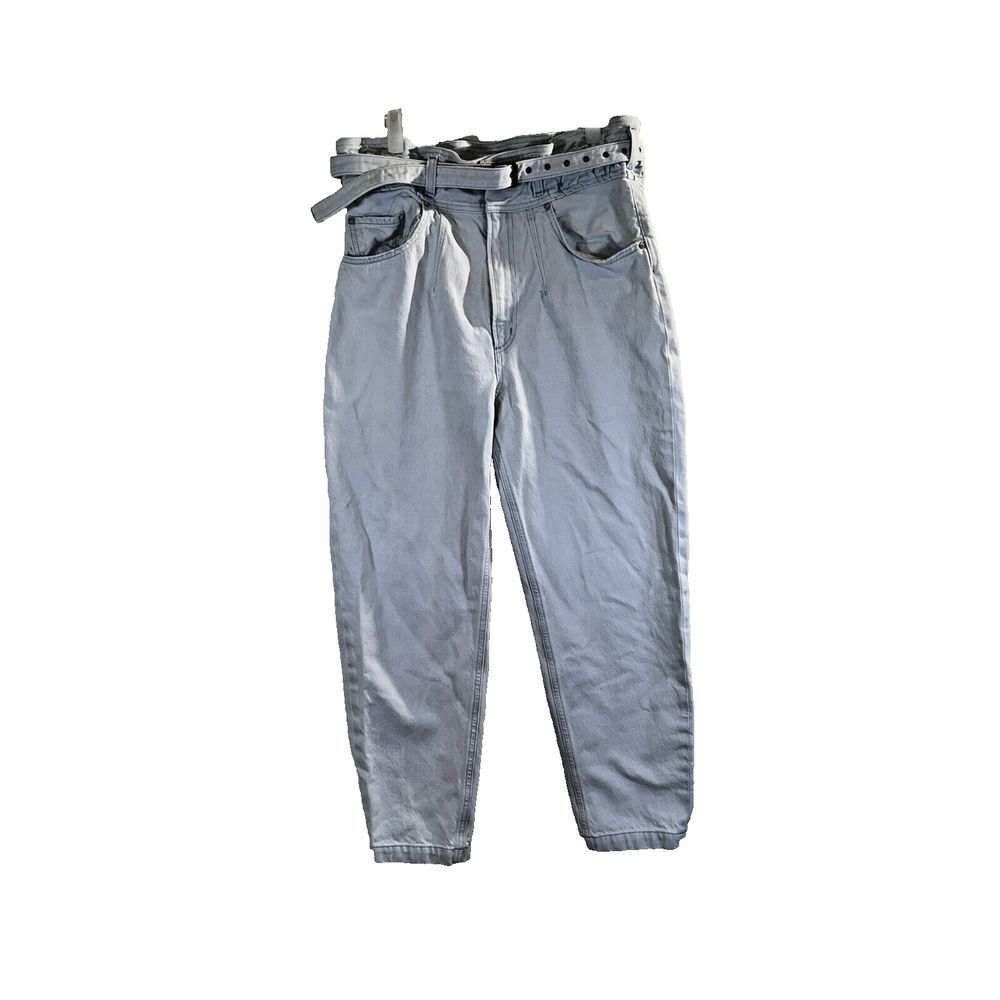 Agolde Riya Belted Paperbag Tapered Leg High Rise Designer Jeans Women's Size 29